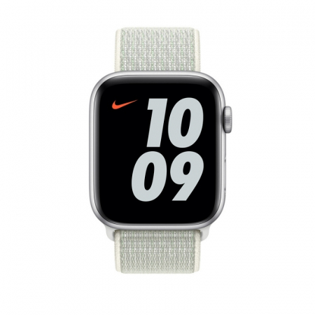 Curea pentru Apple Watch, sport loop, alba gri, din nylon(material textil), compatibila cu iWatch seria 3 42mm, seria 4 44mm, seria 5 44mm, seria SE 44mm, seria 6 44mm sau seria 7 45mm [2]