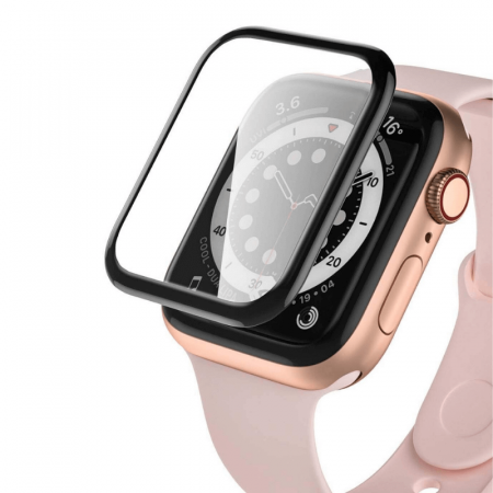 Folie de protectie, full glue, full cover, flexibila si rezistenta, potrivita pentru Apple Watch Seria 7 41mm [0]
