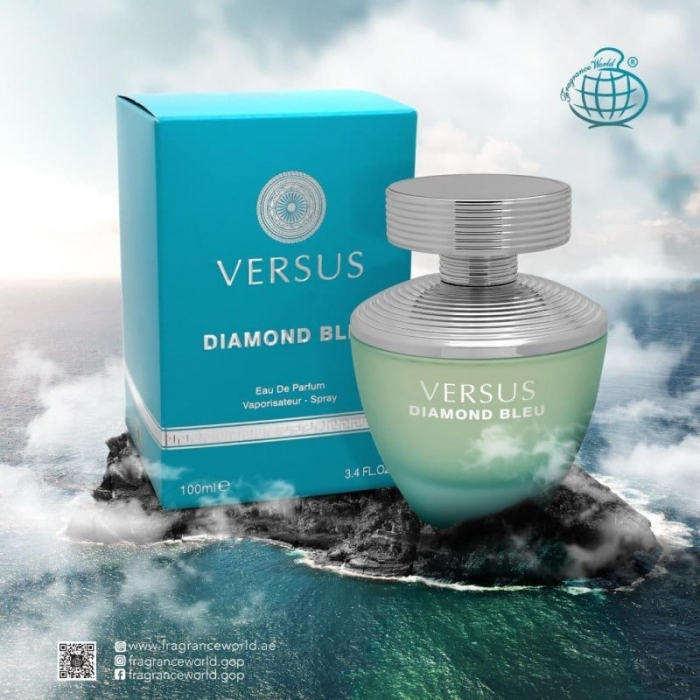 Parfum Versus Diamond Bleu, Fragrance World, apa de parfum 100 ml, femei - inspirat din Dylan Turquoise by Versace [4]