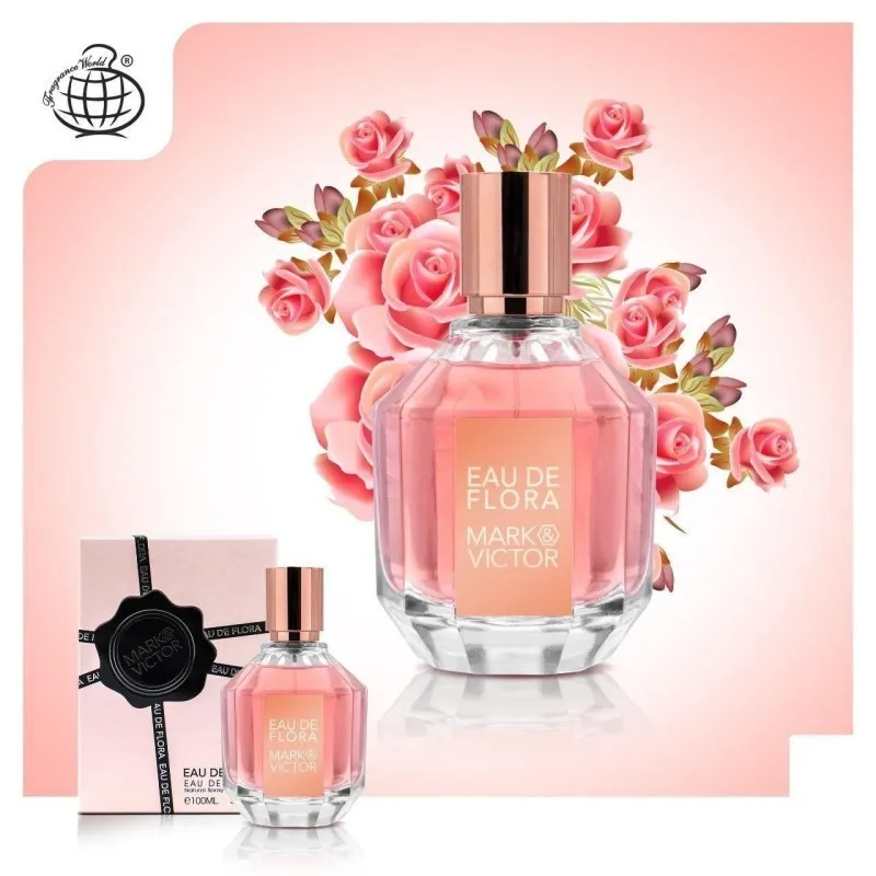 Parfum Eau De Flora Mark & Victor, Fragrance World, apa de parfum 100 ml, femei - inspirat din Flower Bomb by Viktor Rolf [5]