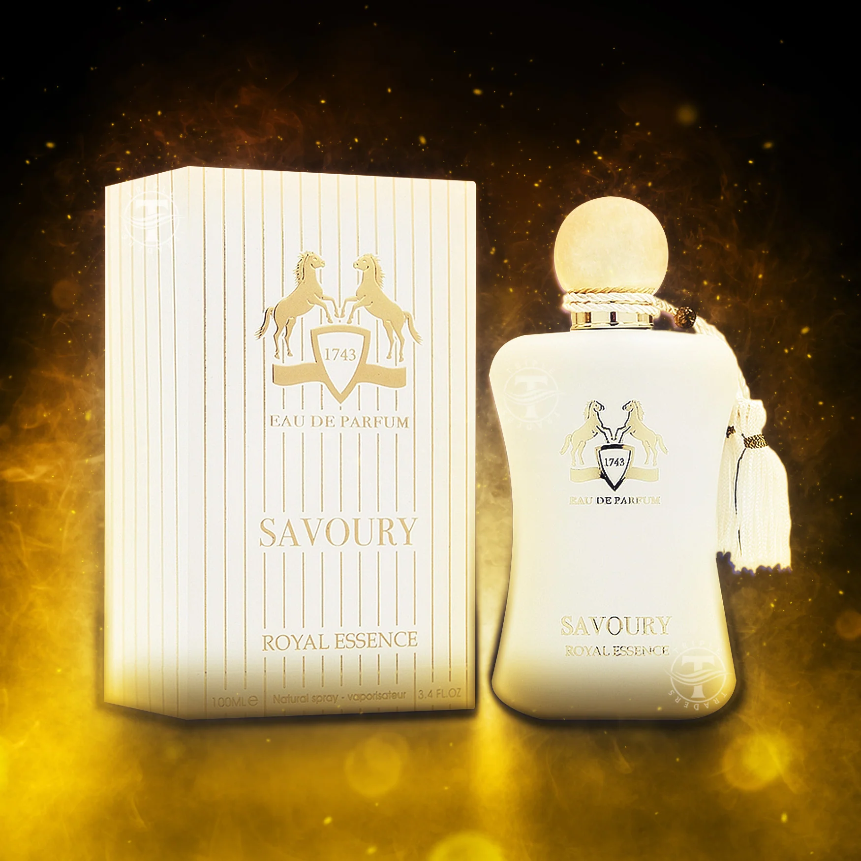 Parfum Savoury Royal Essence, Fragrance World, apa de parfum 100 ml, femei - inspirat din Sedbury by Marly [4]