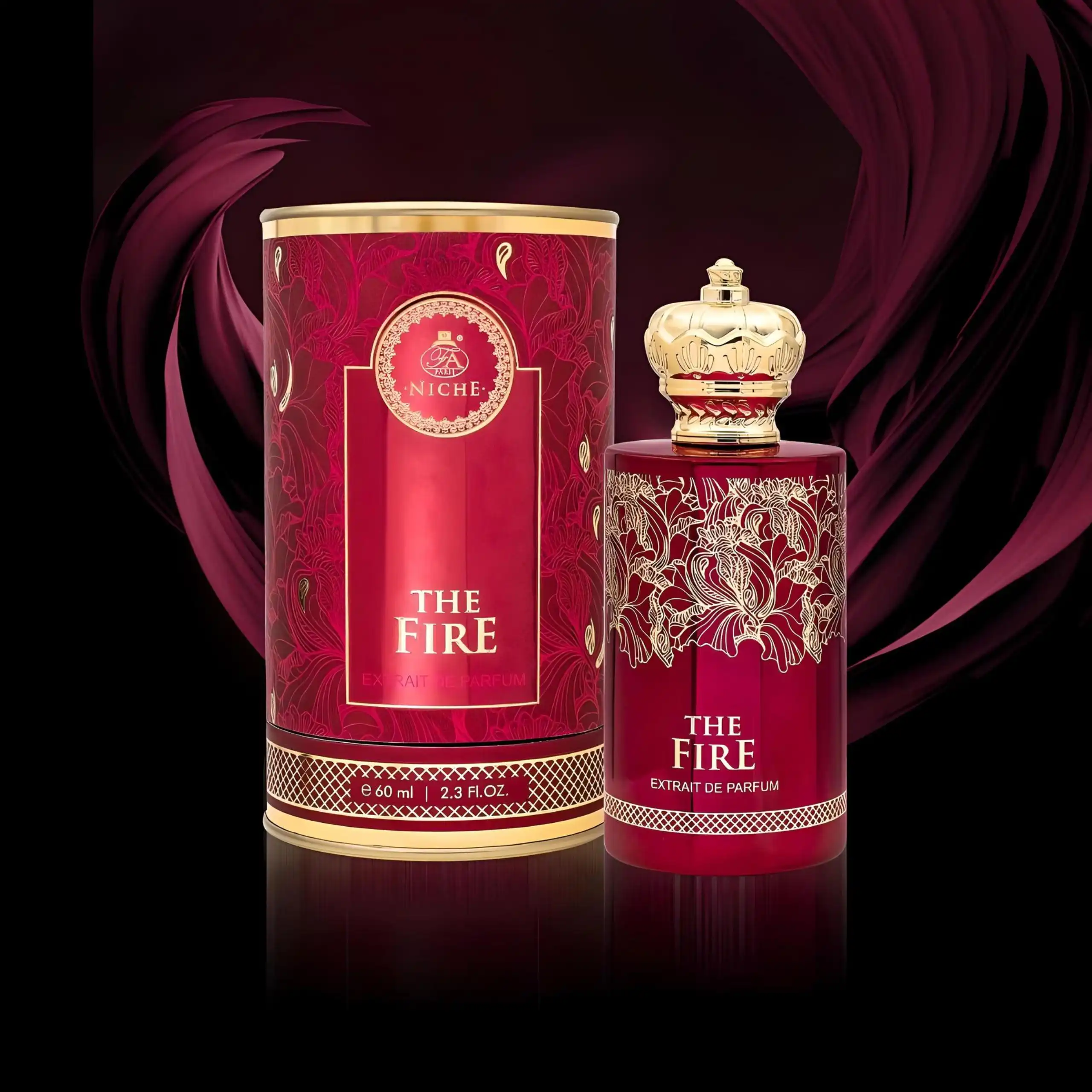 Parfum The Fire Extrait De Parfum, Fragrance World, apa de parfum 60 ml, unisex - inspirat din Nuit de Feu by Louis Vuitton [4]