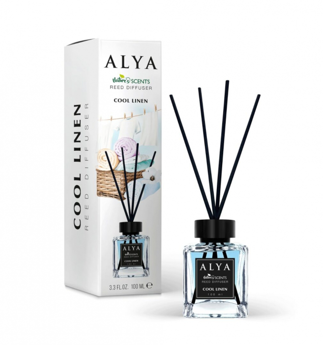 Deodorant de Camera Cool Linen, Alya, Reed Diffuser 100 ml [2]