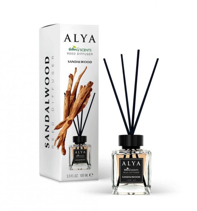 Deodorant de Camera Sandalwood, Alya, Reed Diffuser 100 ml