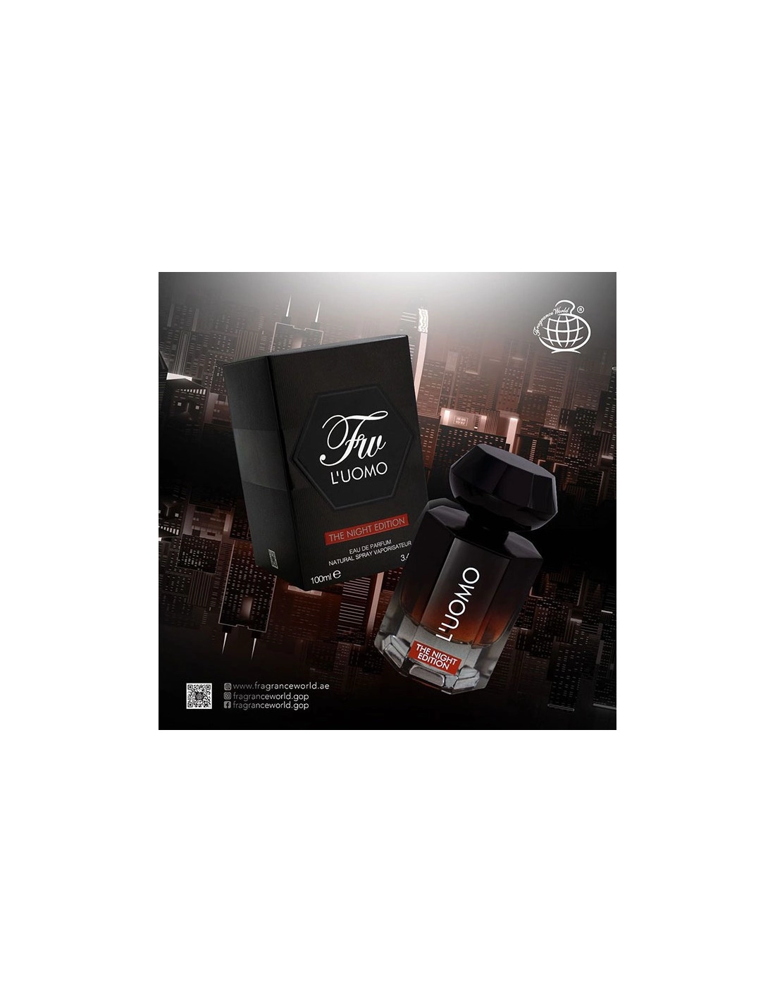 Parfum L' Uomo The Night Edition, Fragrance World, apa de parfum 100 ml, barbati - inspirat din La Nuit de l'Homme by  Yves Saint Laurent [4]