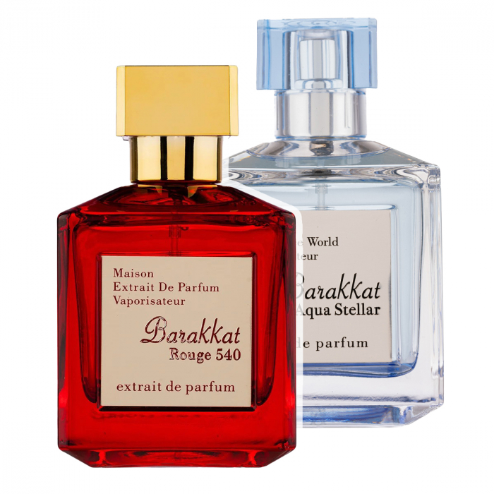 Pachet 2 parfumuri Barakkat Rouge 540 Extract 100 ml si Barakkat Aqua Stellar 100 ml
