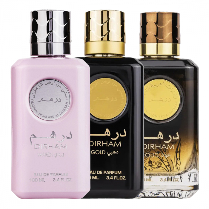 Pachet 3 parfumuri, Dirham Wardi 100 ml, Dirham Gold 100 ml si Dirham Oud 100 ml [2]