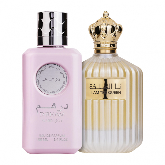 Pachet 2 parfumuri Dirham Wardi 100 ml si I Am The Queen 100 ml