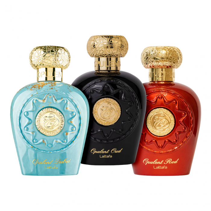 Pachet 3 parfumuri, Opulent Dubai 100 ml, Opulent Oud 100 ml si Opulent Red 100 ml