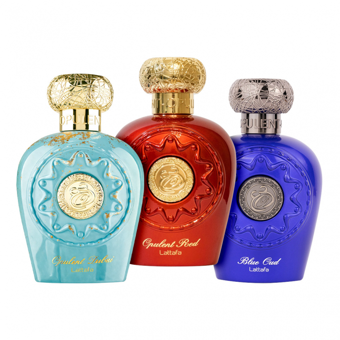 Pachet 3 parfumuri, Opulent Dubai 100 ml, Opulent Red 100 ml si Blue Oud 100 ml