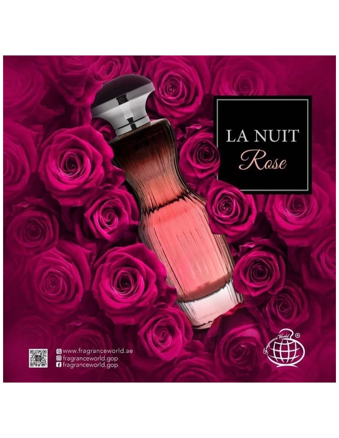 Parfum La Nuit Rose, Fragrance World, apa de parfum 100 ml, femei - inspirat din Tresor Nuit by Lancome [5]