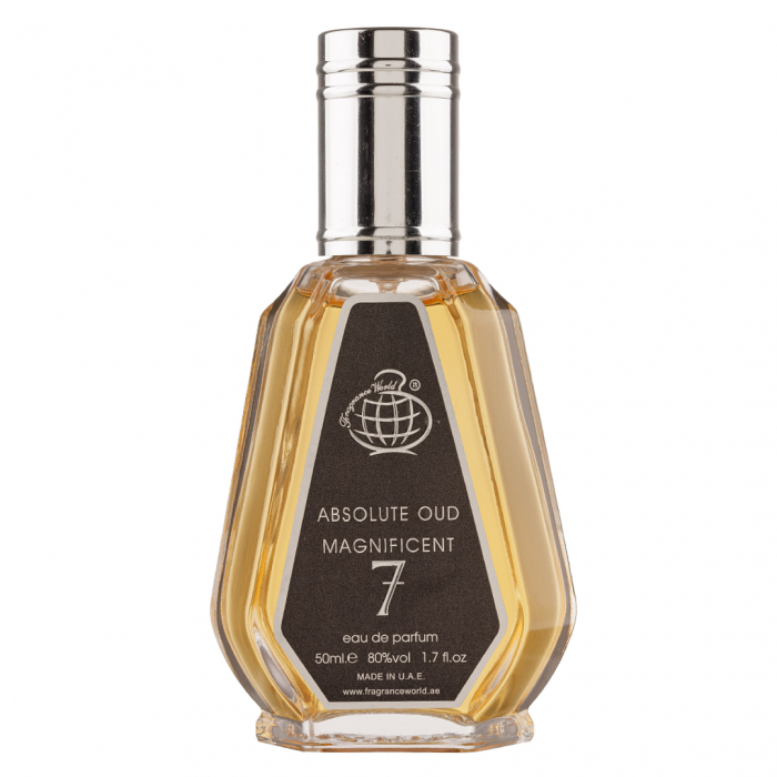 Parfum Absolute Oud Magnificent 7, Fragrance World, apa de parfum 50 ml, barbati - inspirat din La Collection M7 Oud Absolu by Yves Saint Laurent