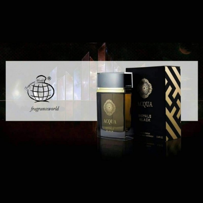 Parfum Acqua Royale Black, Fragrance World, apa de parfum 100 ml, barbati - inspirat din Acqua di Gio Homme Absolu by Giorgio Armani [7]
