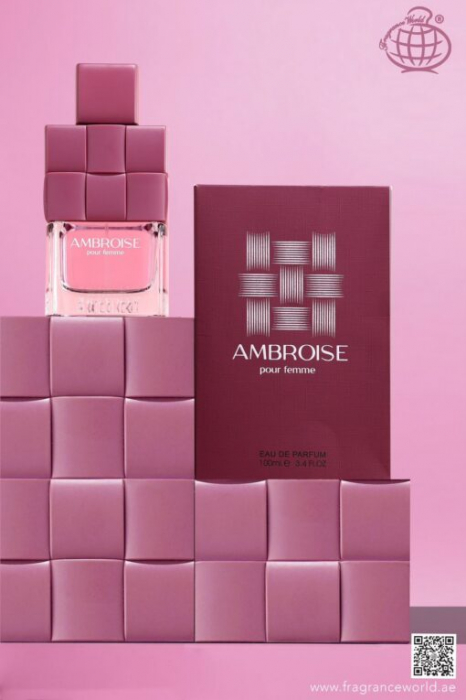 Parfum Ambroise Pour Femme, Fragrance World, apa de parfum 100 ml, femei - inspirat din Cherry Oud by Guerlain [3]