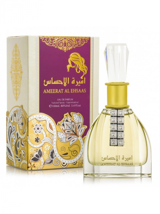 Parfum Ameerat Al Ehsaas, apa de parfum 50 ml, femei - inspirat din Crystal Noir by Versace [4]