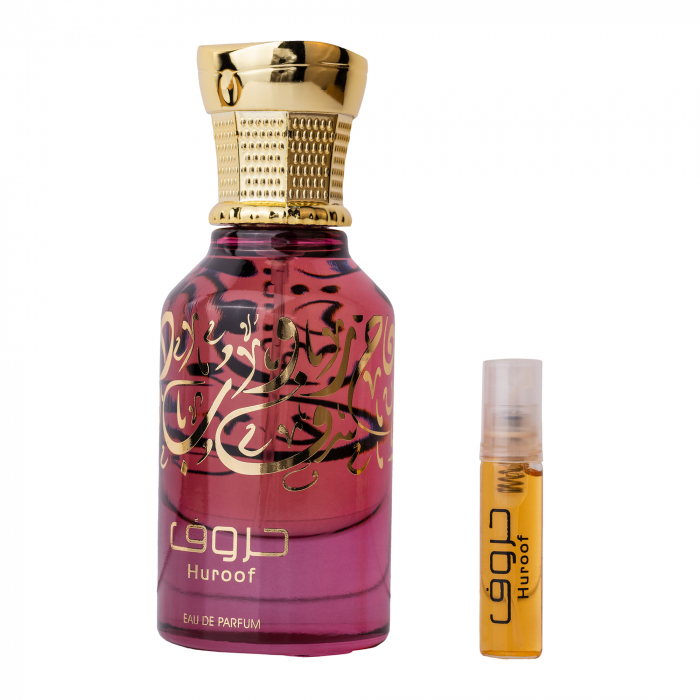 Parfum arabesc Huroof, apa de parfum 50 ml cu mostra 10ml (inclusa in cutie), femei [3]