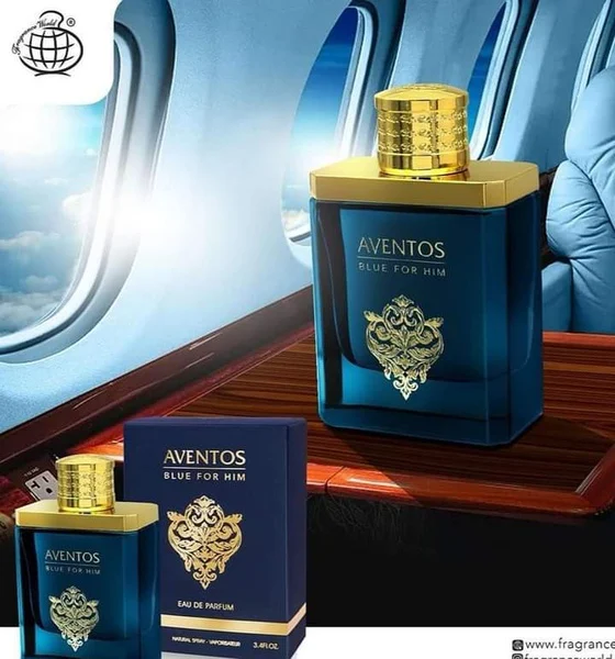 Parfum Aventos Blue For Him, Fragrance World, apa de parfum 100 ml, barbati - inspirat din Green Irish Tweed by Creed [4]
