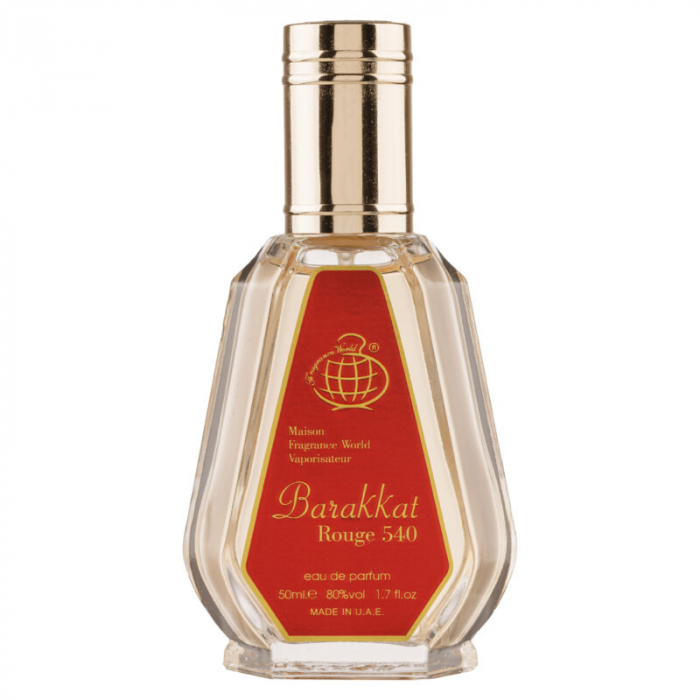 Parfum Barakkat Rouge 540, Fragrance World, apa de parfum 50 ml, unisex - inspirat din Baccarat Rouge 540 by Maison Francis Kurkdjian