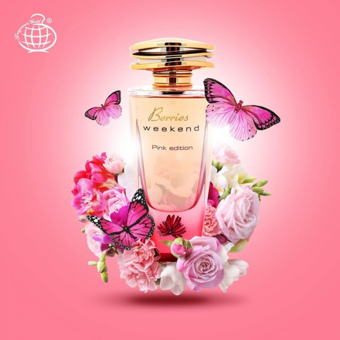 Parfum Berries Weekend Pink Edition, Fragrance World, apa de parfum 100 ml, femei - inspirat din Tender Touch by Burberry [5]