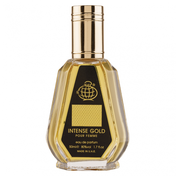 Parfum Intense Gold, Fragrance World, apa de parfum 50 ml, femei - inspirat din Pure Desire by Les Femmes