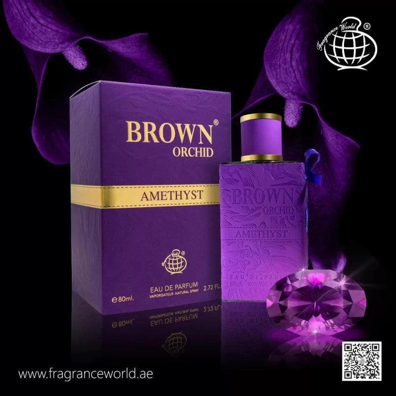 Parfum Brown Orchid Amethyst, Fragrance World, apa de parfum 80 ml, femei - inspirat din Alien by Thierry Mugler [5]