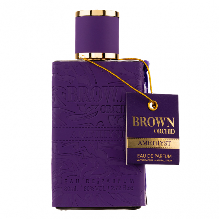 Parfum Brown Orchid Amethyst, Fragrance World, apa de parfum 80 ml, femei - inspirat din Alien by Thierry Mugler