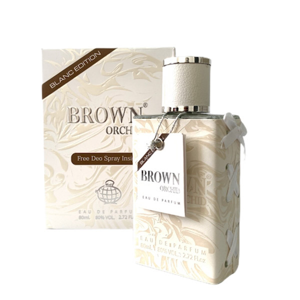 Parfum Brown Orchid Blanc Edition, Fragrance World, apa de parfum 80 ml,  femei- inspirat din Silver Mountain by Creed [2]