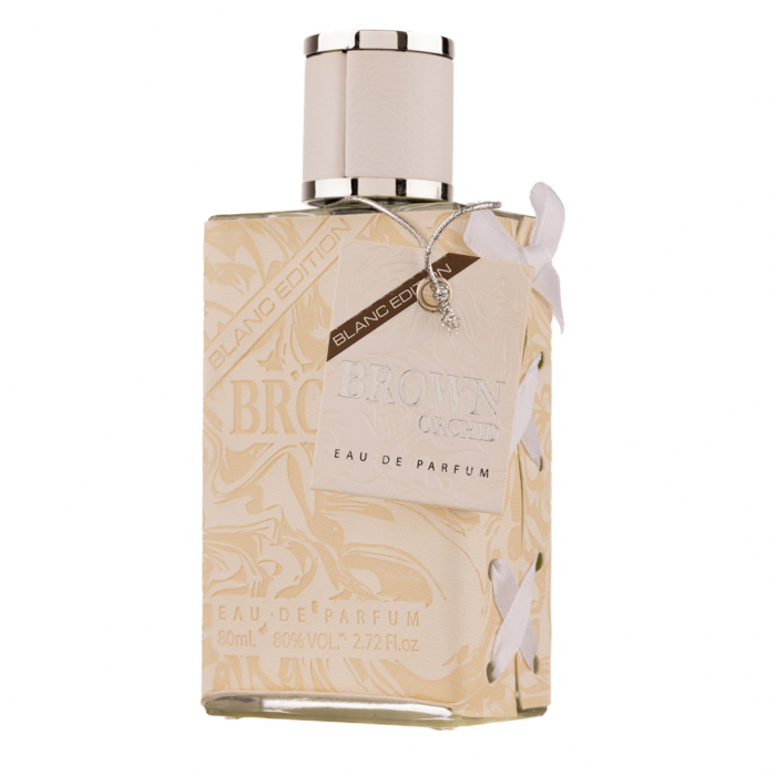 Parfum Brown Orchid Blanc Edition, Fragrance World, apa de parfum 80 ml,  femei- inspirat din Silver Mountain by Creed [4]