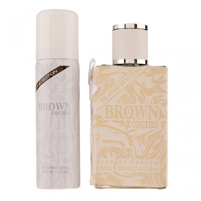 Parfum Brown Orchid Blanc Edition, Fragrance World, apa de parfum 80 ml,  femei- inspirat din Silver Mountain by Creed [3]