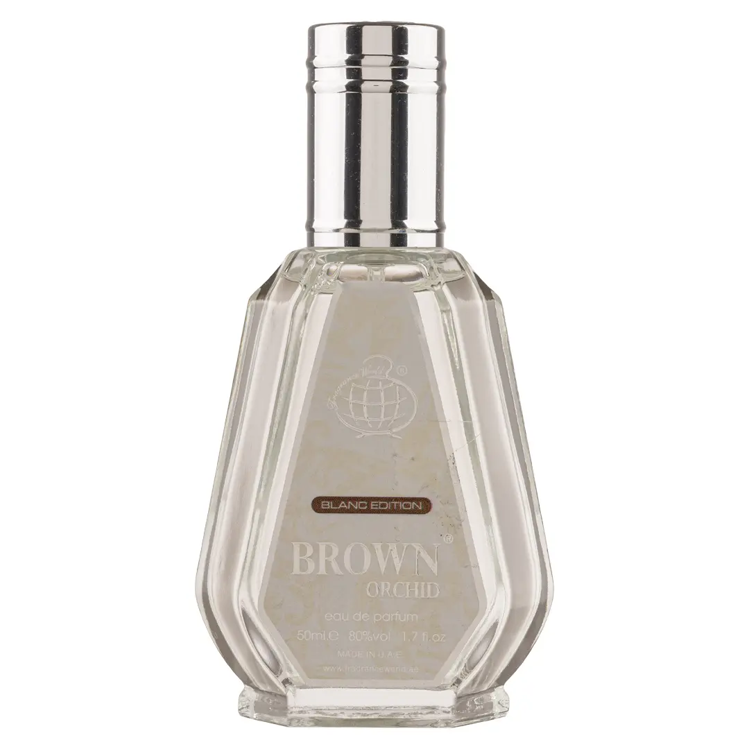 Parfum Brown Orchid Blanc Edition, Fragrance World, apa de parfum 50 ml, femei - inspirat din Silver Mountain Water by Creed