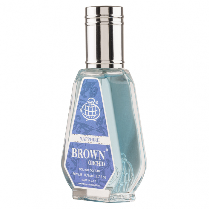 Parfum Brown Orchid Sapphire, Fragrance World, apa de parfum 50 ml, unisex [3]