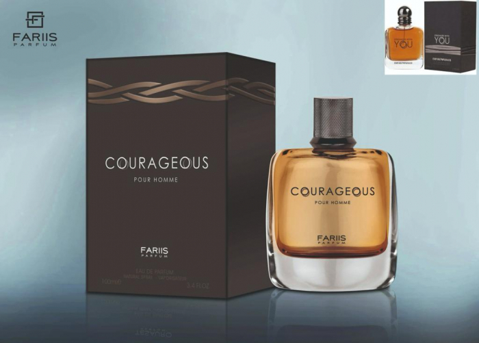 Parfum Courageous, Fariis, apa de parfum 100 ml, barbati - inspirat din Armani Stronger With You [4]