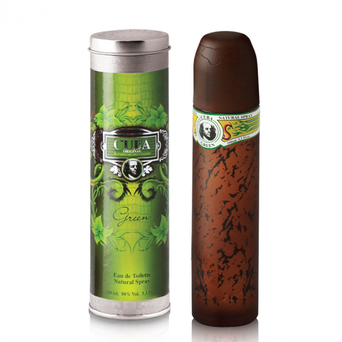 Parfum cuba green for men, apa de toaleta 100 ml, barbati