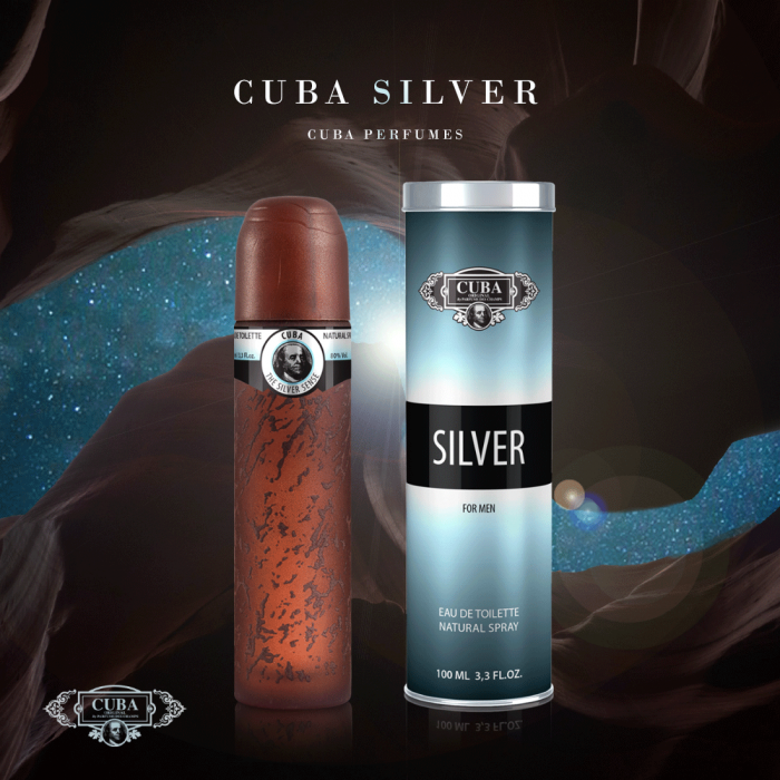 Parfum Cuba Silver for Men, apa de toaleta 100 ml, barbati [2]