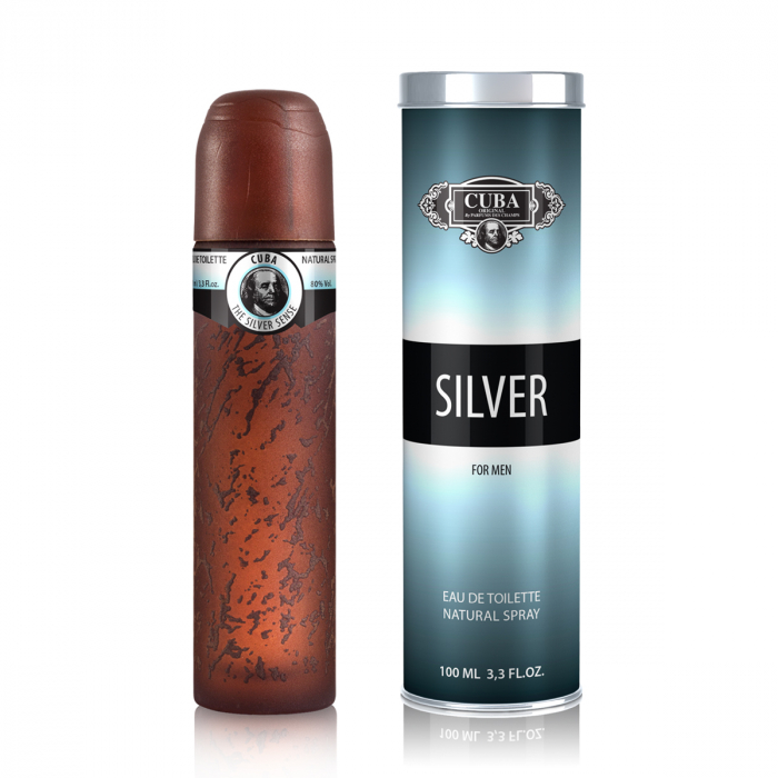 Parfum cuba silver for men, apa de toaleta 100 ml, barbati