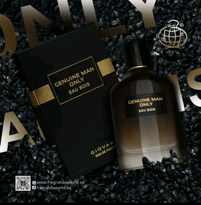 Parfum Genuine Man Only Eau Bois, Fragrance World, apa de parfum 100 ml, barbati - inspirat din Givenchy Gentleman Eau de Parfum Boisée [4]