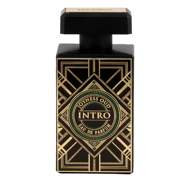 Parfum Intro Joyness Oud, Fragrance World, apa de parfum 80 ml, unisex - inspirat din Oud for Happiness by Initio