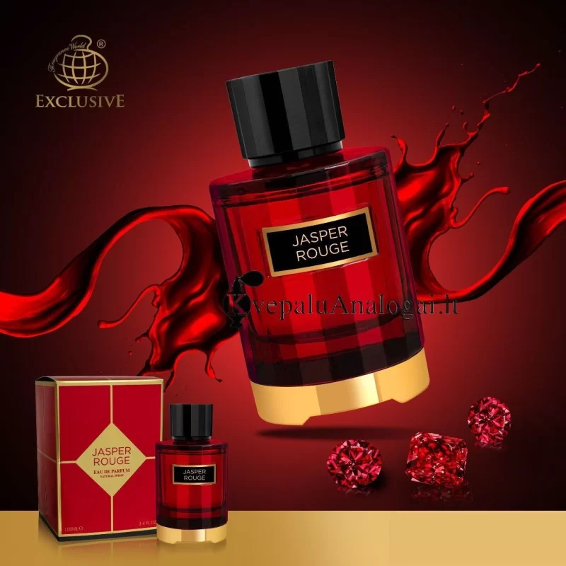 Parfum Jasper Rouge, Fragrance World, apa de parfum 100 ml, unisex - inspirat din Santal Ruby by Carolina Herrera [4]