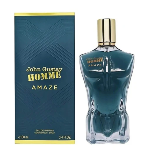 Parfum John Gustav Homme Amaze, Fragrance World, apa de parfum 100 ml, barbati - Inspirat din Jean Paul Gaultier Le Beau [2]