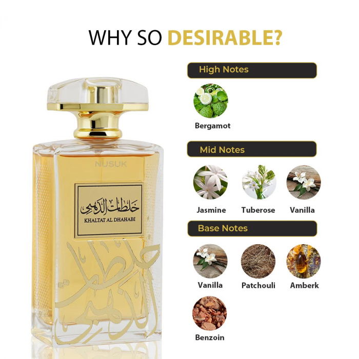 Parfum Khaltat Al Dhahabi, Nusuk, apa de parfum 100ml, femei