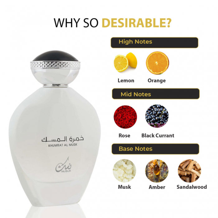 Parfum Khumrat Al Musk, Nusuk, Apa De Parfum 100 Ml, Femei - Inspirat Din Creed Silver Mountain Water