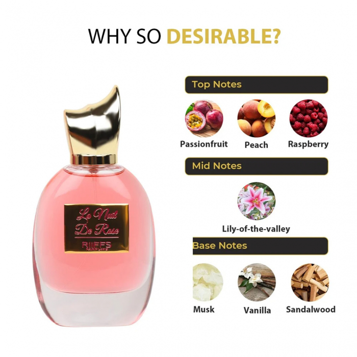 Parfum La Nuit De Rose, Riiffs, apa de parfum 100 ml, femei