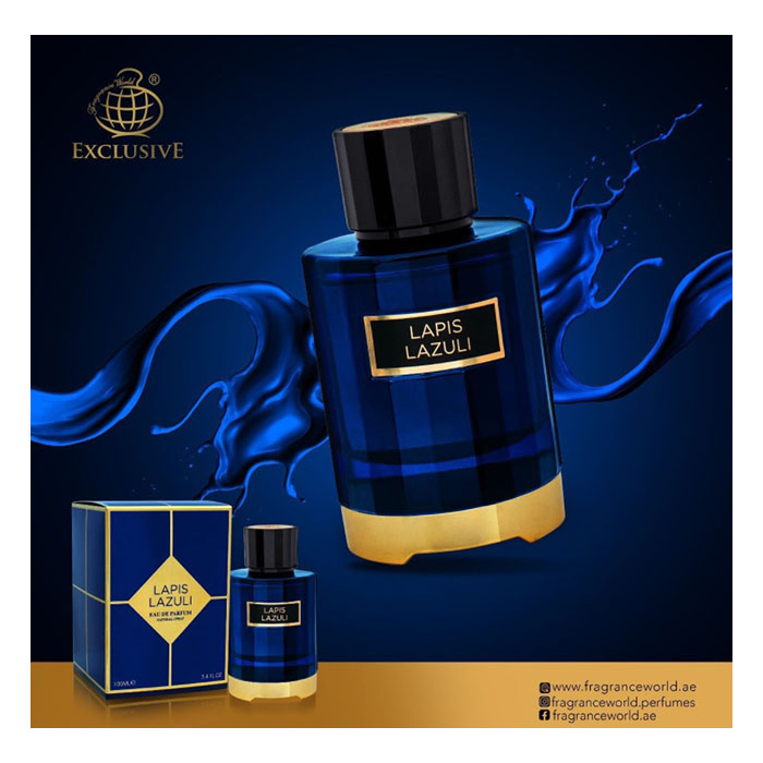 Parfum Lapis Lazuli, Fragrance World, apa de parfum 100 ml, unisex - inspirat din  Saffron Lazuli by Carolina Herrera [4]