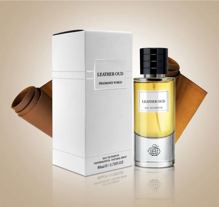 Parfum Leather Oud, Fragrance World, apa de parfum 80 ml, barbati - inspirat din  Leather Oud by Christian Dior [3]