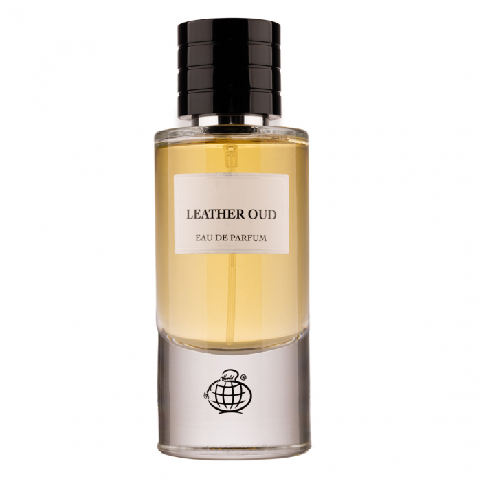 Parfum Leather Oud, Fragrance World, apa de parfum 80 ml, barbati - inspirat din Leather Oud by Christian Dior