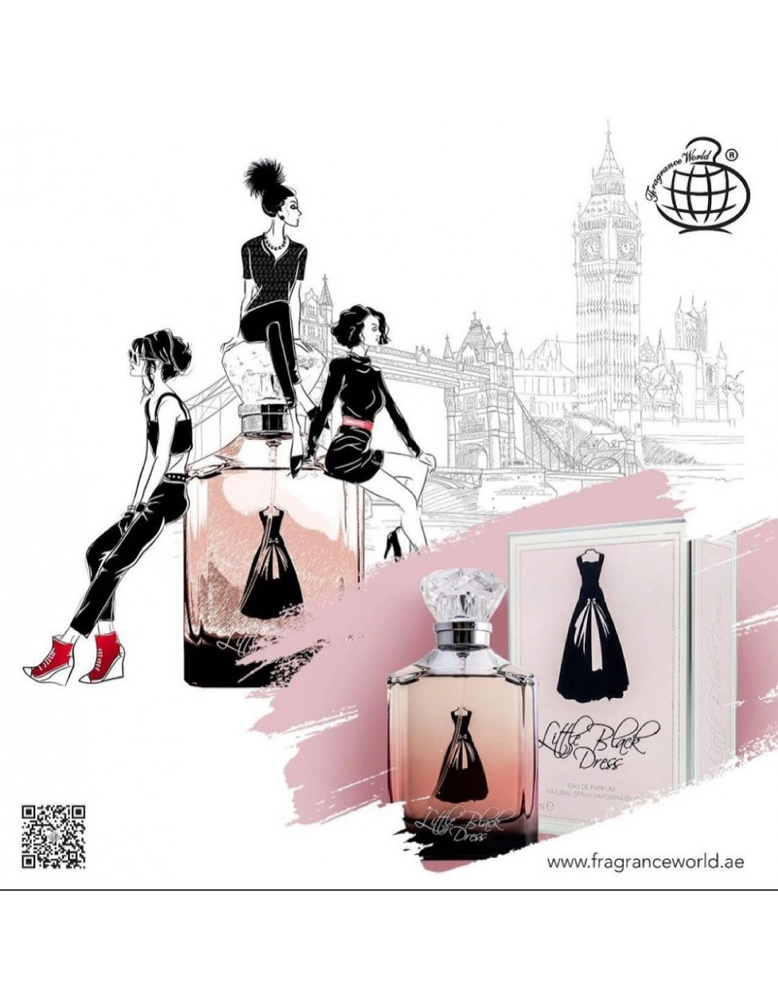 Parfum Little Black Dress, Fragrance World, apa de parfum 100 ml, femei - inspirat din La Petite Robe Noir by Guerlain [4]