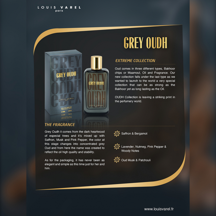 Parfum Louis Varel Grey Oudh, apa de parfum 100 ml, unisex [3]