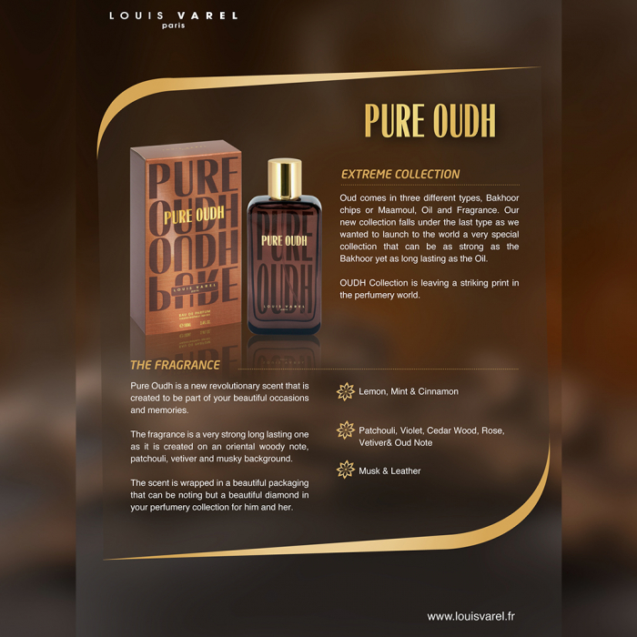 Parfum Louis Varel Pure Oudh, apa de parfum 100 ml, unisex [3]