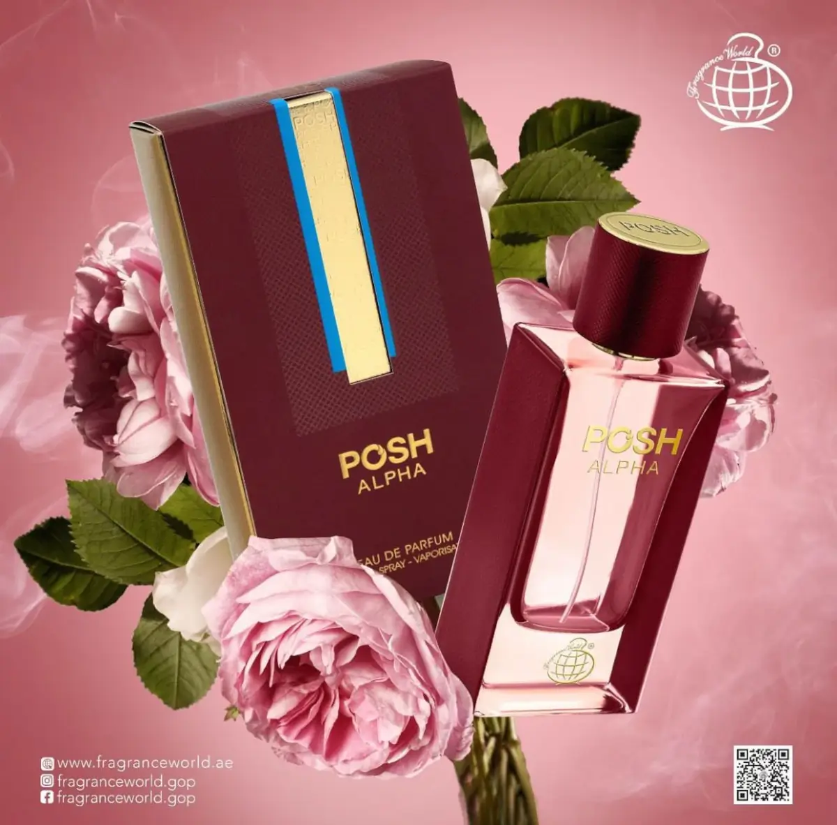 Parfum Posh Alpha, Fragrance World, apa de parfum 80 ml, unisex - inspirat din Rose Incense by Amouage [4]