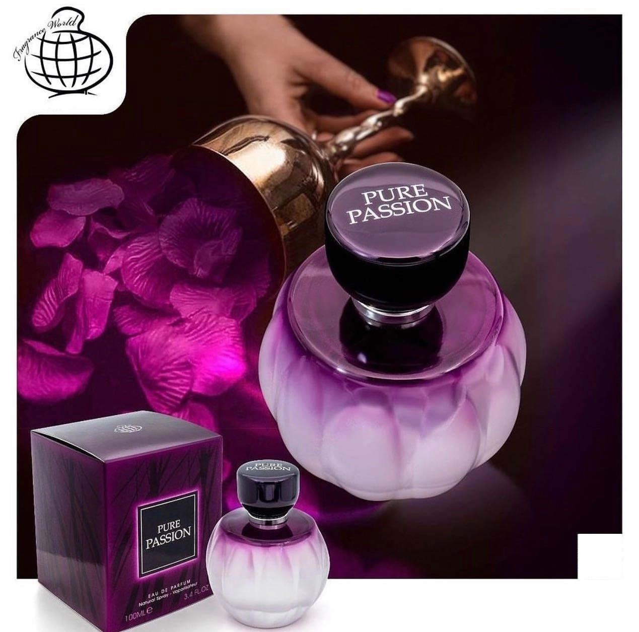 Parfum Pure Passion, Fragrance World, apa de parfum 100 ml, femei - inspirat din Poison by Dior [4]